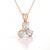 An ethereal three-stone design featuring oval-cut natural moonstones arranged in a graceful trefoil formation, secured in...