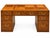 Brass Hekman Burl Walnut Mid Century Campaign Desk For Sale - Image 8 of 8