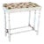 Antique Console Table With Custom Flamingo Decoupage Top | Hand-Painted Coastal Piece For Sale