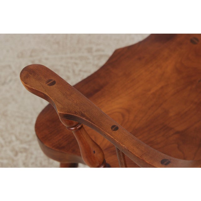 Set of 6 Robert Bergelin Cherry Windsor Style Dining Room Chairs For Sale - Image 11 of 17