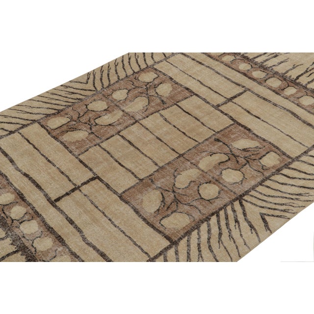 Hand-knotted in wool, a 7x10 vintage rug from an innovative Turkish designer commemorated in Rug & Kilim’s Mid-Century...