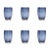 Contemporary Perle Tumbler in Blue & Grey - Set of 6 For Sale - Image 3 of 3