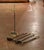 Mid-Century French Louis XVI Style Brass and Iron Fireplace Tool Set For Sale - Image 4 of 7