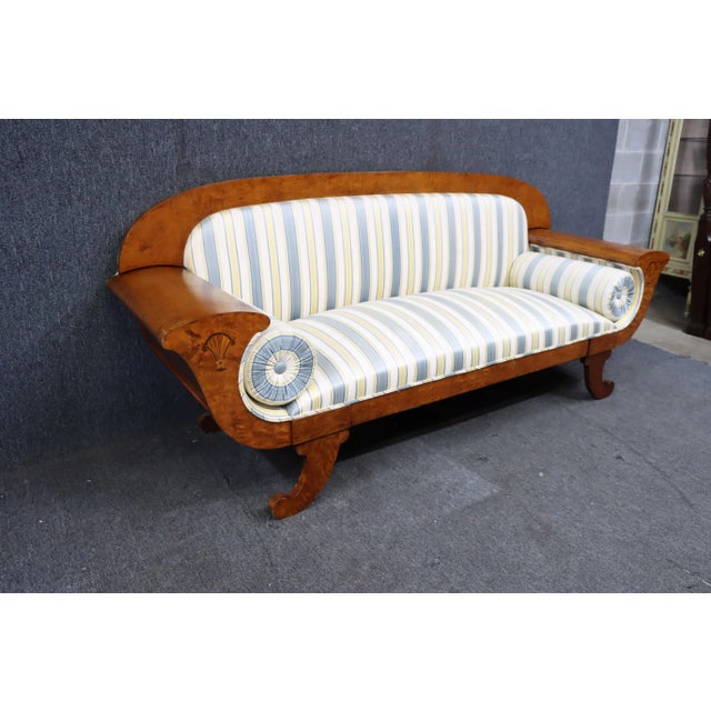 Wood Biedermeier Maple Sofa For Sale - Image 7 of 12