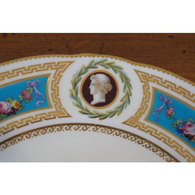 Late 19th Century Late 19th Century Antique 1862 Minton International Exhibition Jeweled Turquoise Plates- Set of 2 For Sale - Image 5 of 13