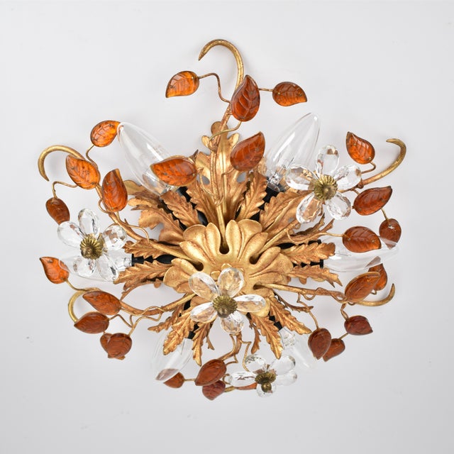 Late 20th Century Late 20th Century Mid Century Modern Italian Flush Mount by Banci Firenze For Sale - Image 5 of 10