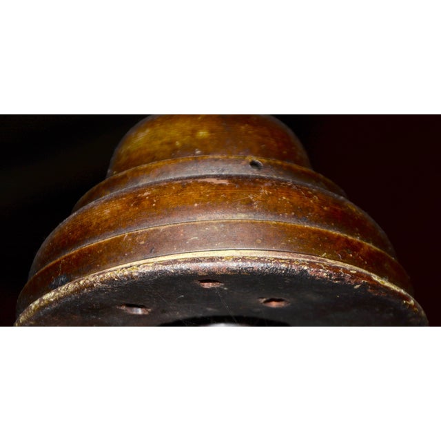 Bronze I. P. Frink Stained Glass Hanging Light Fixtures For Sale - Image 8 of 13