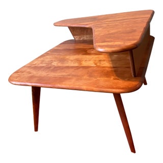 Vintage Mid Century Modern Heywood Wakefield Aristocraft Corner Table For Sale