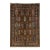 Brown Afghan Sultani Natural Dye Wool Rug, Tribal Geometric Tree Motifs, 6′7″ × 10′ For Sale