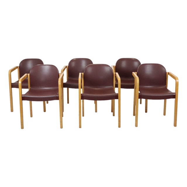 Vintage Design Chairs by J.B. Meijer for Kembo, 1980s, Set of 6 For Sale
