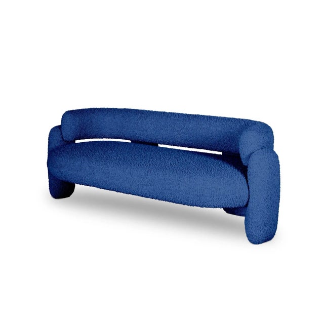 Contemporary Embrace Cormo Cobalt Sofa by Royal Stranger For Sale - Image 3 of 7