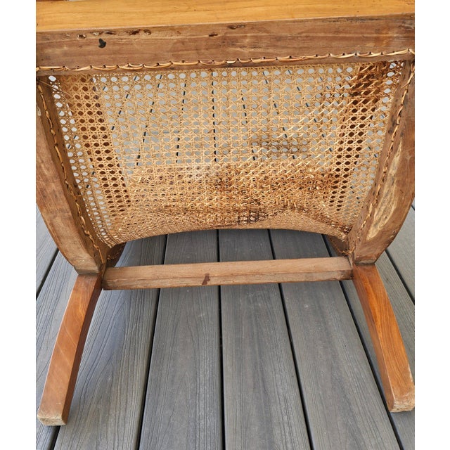 Antique 19th Century Oak Plantation Chair With Original Folding Leg Rests For Sale - Image 11 of 15