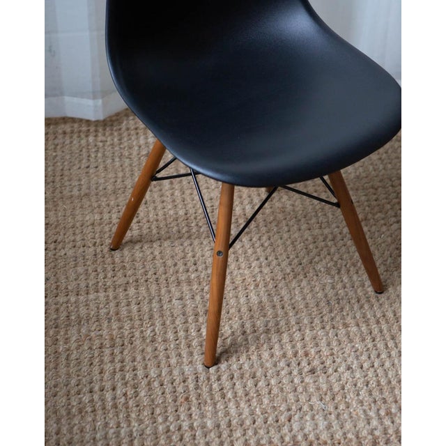 Eames Black Plastic Moulded Contemporary Dining Chairs - Set of 4 For Sale In Columbus - Image 6 of 11
