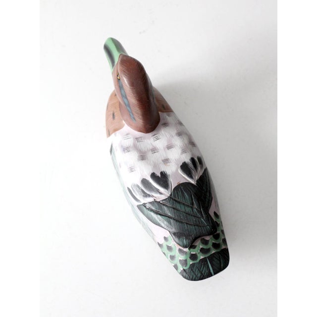 Vintage Hand-Painted Wood Duck For Sale - Image 11 of 11