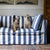 Sophie Conran Coco 2.5 Seater Sofa - Sea Holly Blue Stripes with Knife Edge Cushion For Sale In Charlotte - Image 6 of 12