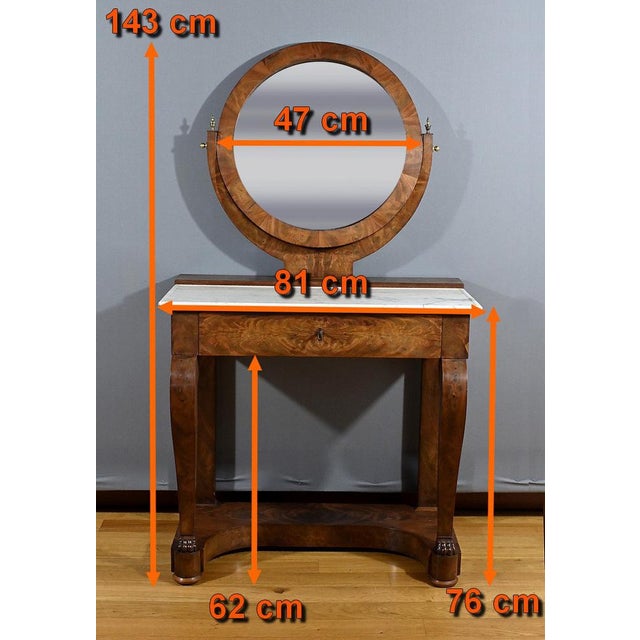 Burl Mahogany Dressing Table, Early 19th Century For Sale - Image 15 of 18