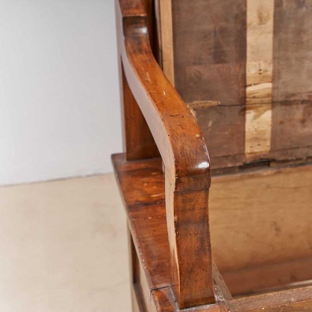 Walnut Bench, Early 1900s For Sale - Image 4 of 9