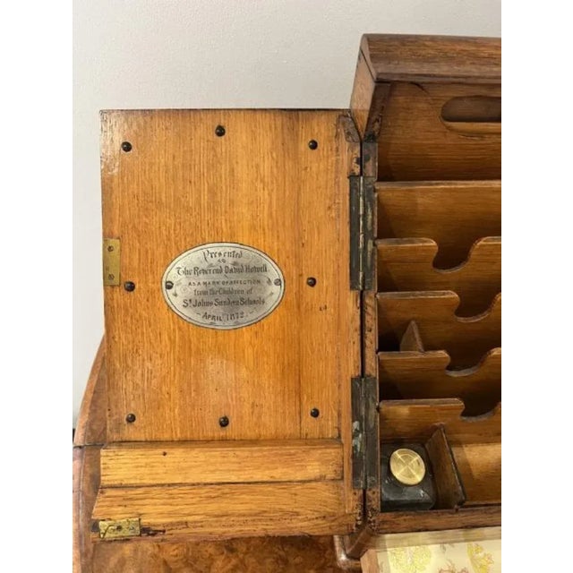Quality Antique Victorian Oak Stationary Box, 1870s For Sale - Image 4 of 8