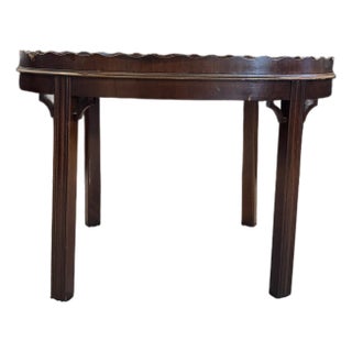 Late 20th Century Councill Craftsmen Georgian Mahogany Tray Table For Sale