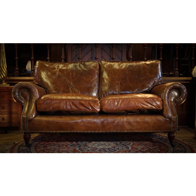 Balmoral Sofa and Armchair in Leather from Timothy Oulton, 2010s, Set of 2 For Sale - Image 14 of 18
