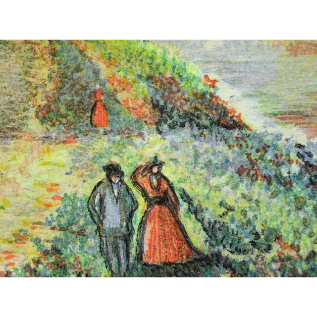 Pissarro, Claude "Auxerre Cathedral River Banks"H.Signed Artwork Unframed For Sale - Image 4 of 6