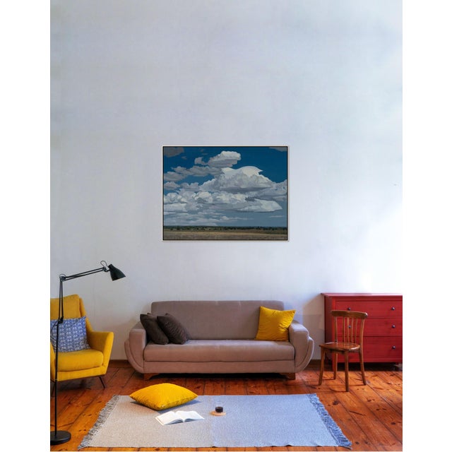 Gathering Form by Michael Magrin | Oil on Canvas Landscape With Towering Cumulus Clouds For Sale - Image 9 of 14