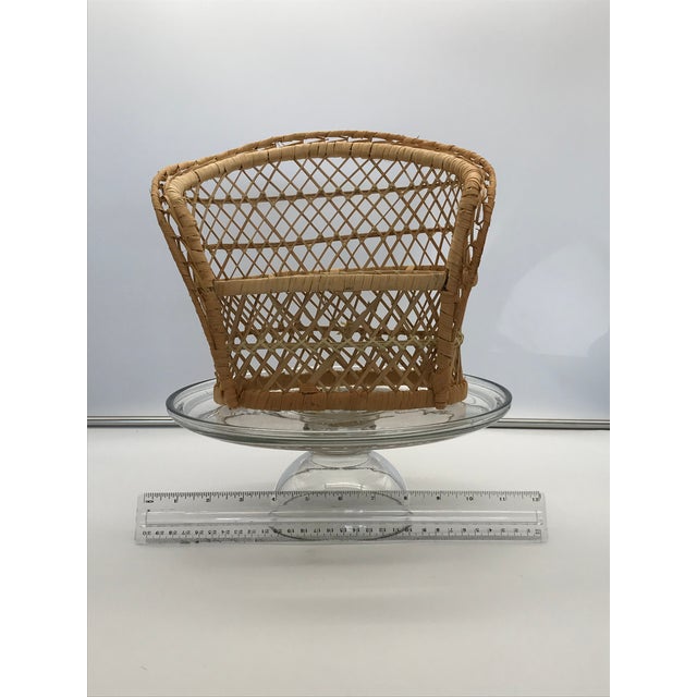 Vintage Wicker Miniature Peacock Chair Plant Stand Chairish