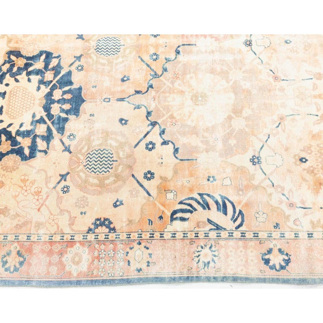 Orange Indian Rug For Sale - Image 8 of 9