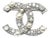 Chanel Silver CC Opal Crystal Pearl Small Brooch For Sale