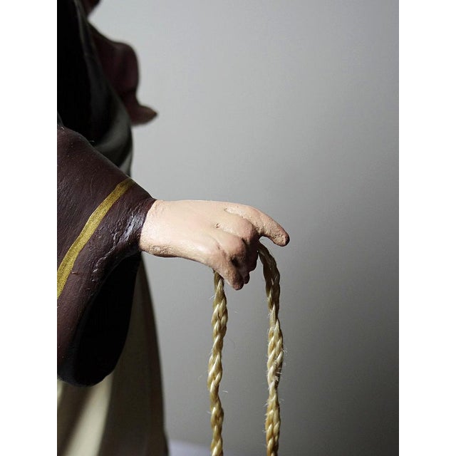 Stucco Statuette of Our Lady of Mount Carmel from Olot, 1920-1930 For Sale - Image 12 of 16