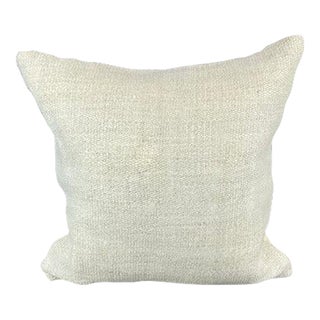 20 x 20 Hemp Pillow Turkish Cushion Natural Grayish White Pillow Cushion Cover For Sale