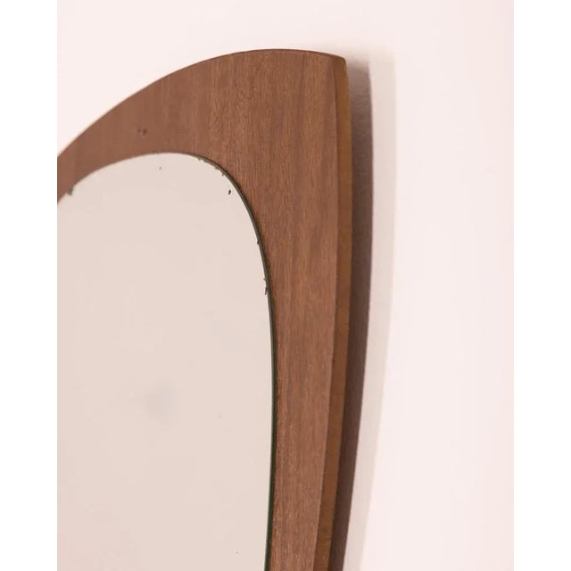 Vintage Danish Teak Wall Mirror, 1960s For Sale - Image 3 of 7