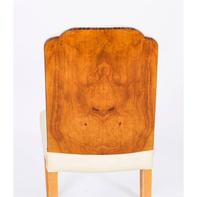 Antique 20th Century Art Deco Burr Walnut Cloud Back Chairs attributed to Epstein, 1920s, Set of 8 For Sale - Image 15 of 18