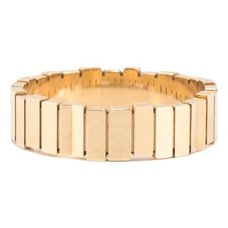 Men’s Christian Dior Gem Collection 18k Yellow Gold Band Ring, Size 10 For Sale