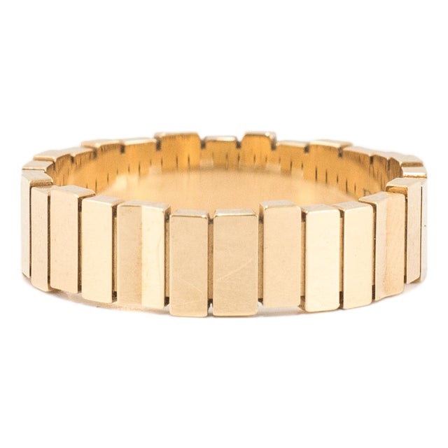 Men’s Christian Dior Gem Collection 18k Yellow Gold Band Ring, Size 10 For Sale