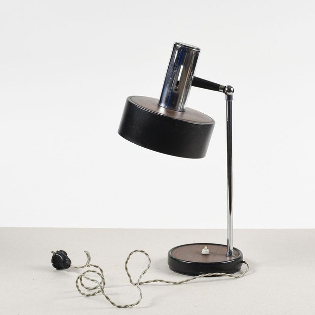 Black Vintage Lamp, 1950s For Sale - Image 8 of 10