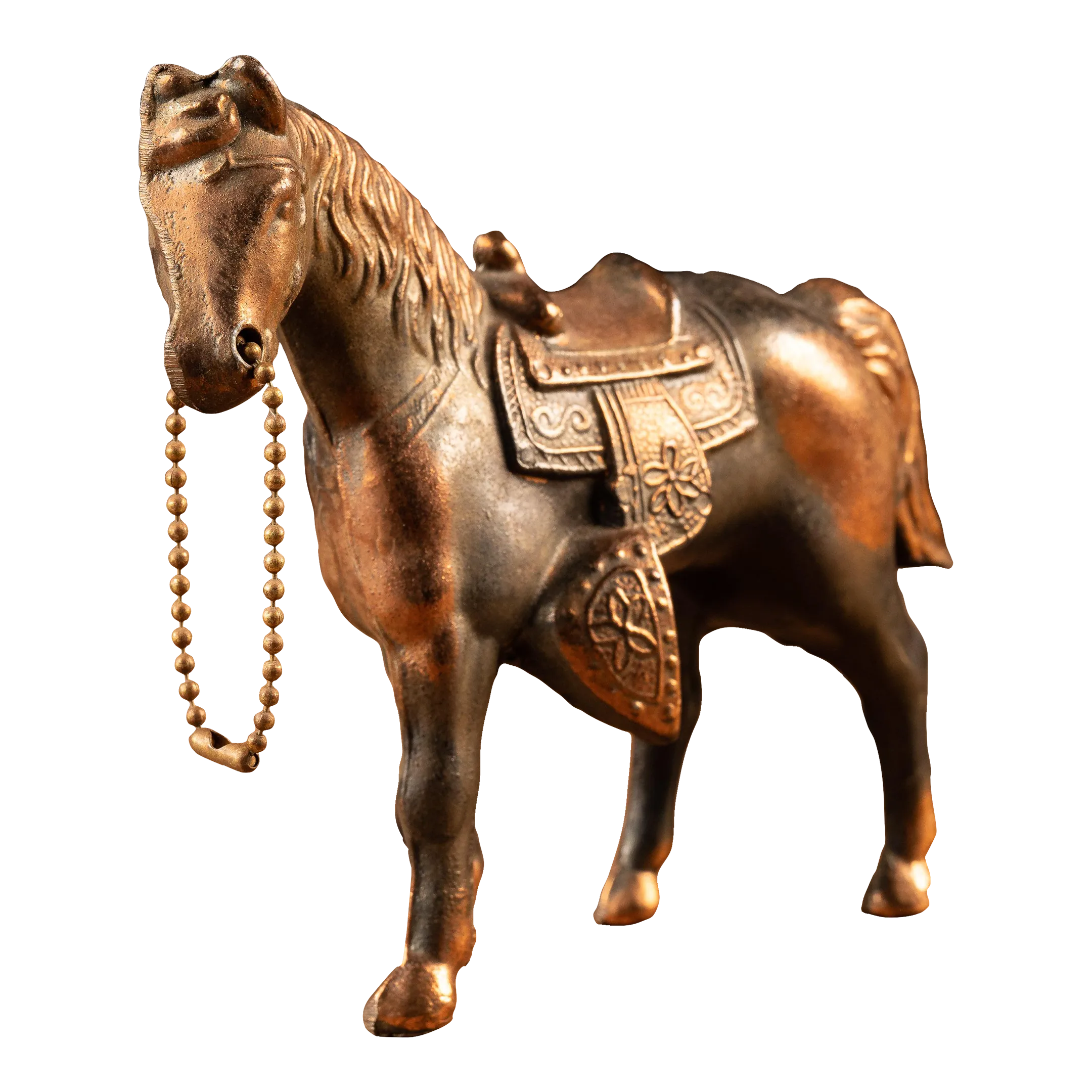 Vintage 1930s Japanned Copper Horse Figurine | Chairish