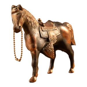 Vintage 1930s Japanned Copper Horse Figurine