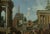 Roman ruins is an original old master artwork realized realized by a follower of the artist Giovanni Paolo Panini and...