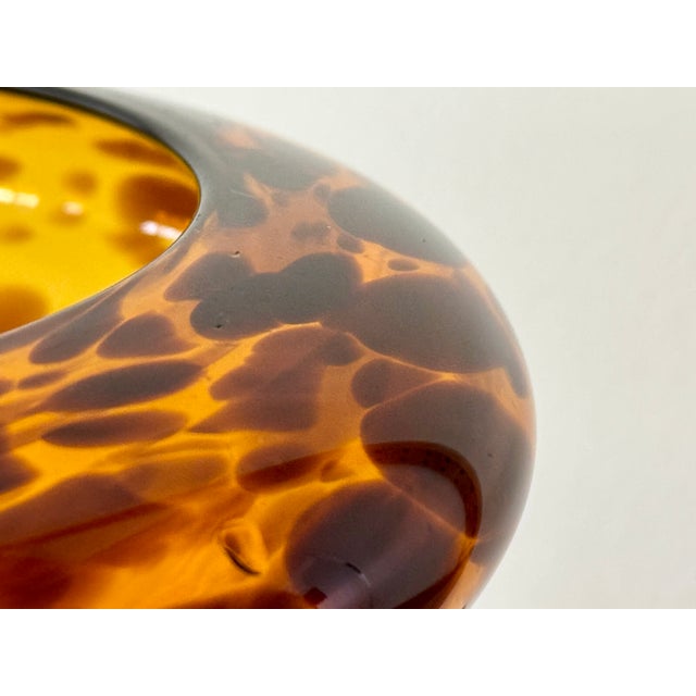 1970’s Italian Blown Tortoise Shell Glass For Sale - Image 9 of 12