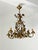 6-light floral chandelier in gold-plated metal, made in Italy, 1960 e14 bulbs. Good condition. We guarantee fast and...