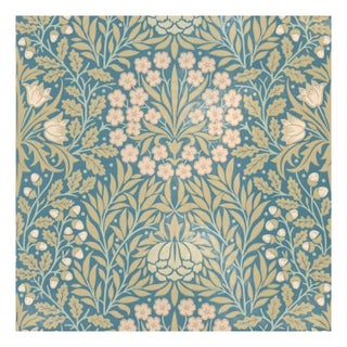 Morris & Co. Daisy & Oak Wallpaper in Powder Blue/Blush For Sale