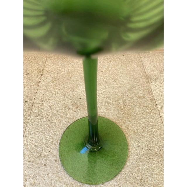 Mid-Century Decorative Green Cut Glass Cup, 1960s For Sale - Image 9 of 11