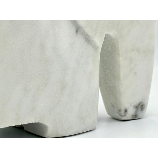 Postmodern Marble Indian Elephant Figurine, 1990s For Sale - Image 9 of 11