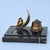 Art Deco Black Marble and Bronze Desk Tidy with Bird and Crescent Moon, 1930 For Sale - Image 3 of 5
