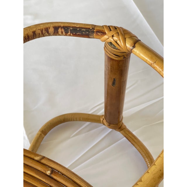 Camel Italian Pencil Bamboo Magazine Rack, 1960s Gabriella Crespi Style For Sale - Image 8 of 10