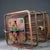 Antique Rosewood Birdcage With Gemstone Inlay and Porcelain Feeders For Sale - Image 9 of 9