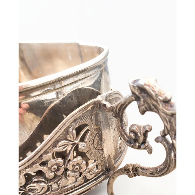 Silver Antique Louis XVI Revival French Silver-Plated Jardinière, 1890 For Sale - Image 8 of 17