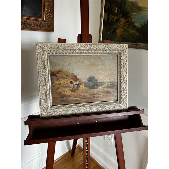Original Antique Oil Painting, Plein Air, French Impressionism For Sale - Image 6 of 13
