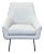 West Elm Lucas Modern Lounge Chair in Light Gray Upholstery For Sale